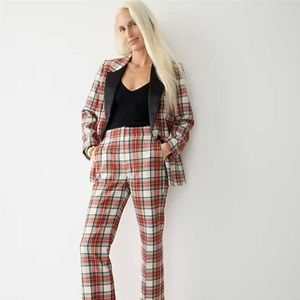 JCREW WILLA CROPPED FLARE PANT STEWART TARTAN SZ 8 NWT